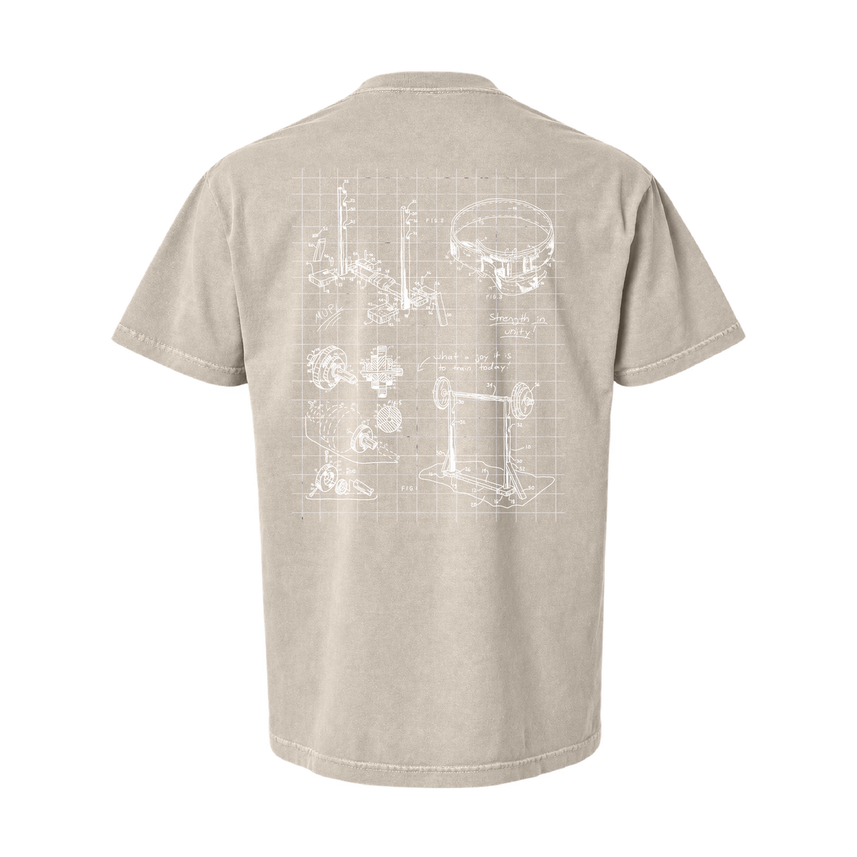 Miami Powerlifting Blueprint Oversized Heavyweight Tee - Fall 2026 mockup 47