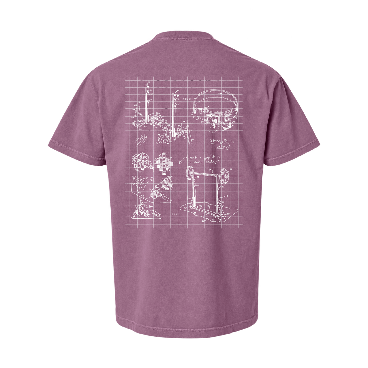 Miami Powerlifting Blueprint Oversized Heavyweight Tee - Fall 2026 mockup 48
