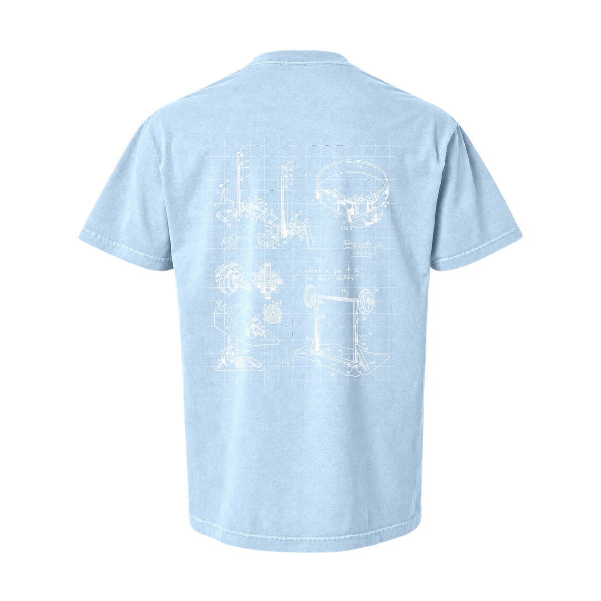 Miami Powerlifting Blueprint Oversized Heavyweight Tee - Fall 2026 mockup 49