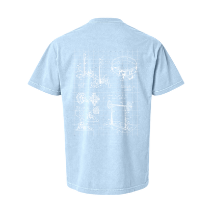 Miami Powerlifting Blueprint Oversized Heavyweight Tee - Fall 2026 mockup 49